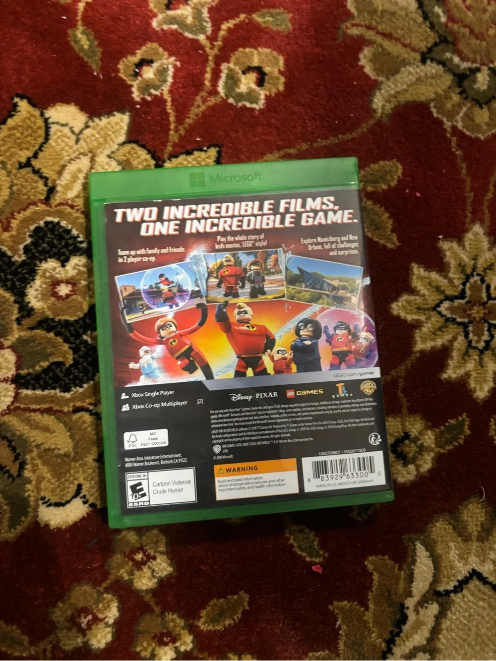 Lego The Incredibles Xbox One Game - Red, Yellow, Black, Green